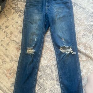 Levi's Women's Ripped Dark Blue Skinny Jeans